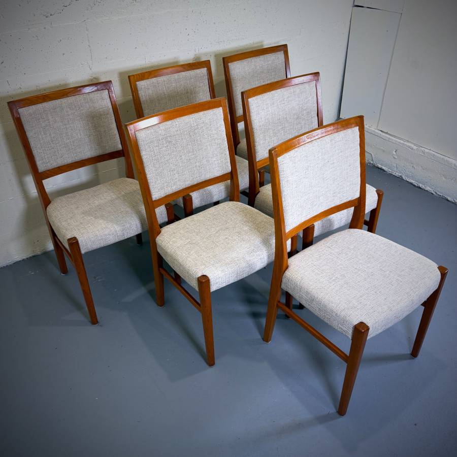 Set of 6 Scandinavian teak dining chairs by Svegards Markaryd — photograph 3 of 9
