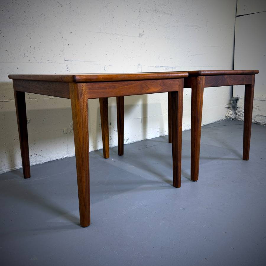 Pair of mid century modern teak side tables — photograph 4 of 6