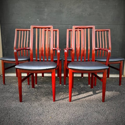 Beautiful vintage danish modern rosewood dining chairs