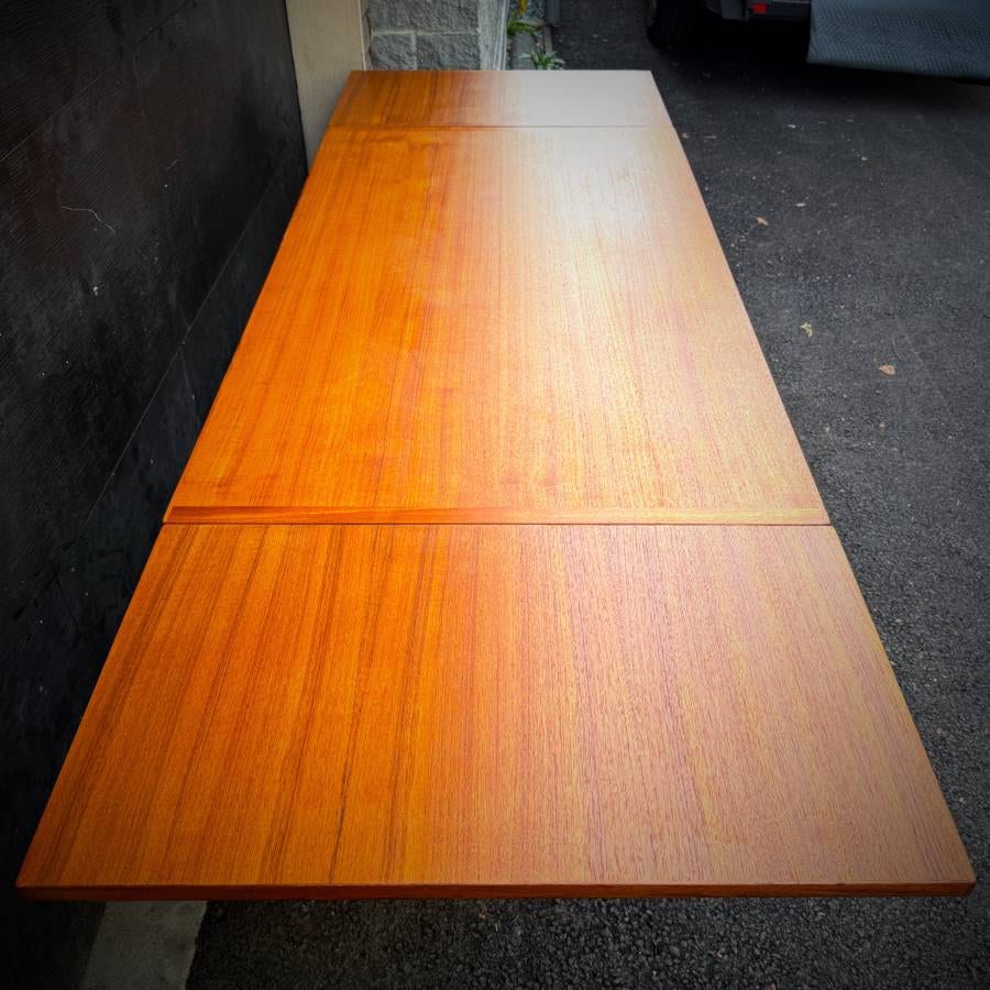 Danish mid century modern trestle leg dining table — photograph 9 of 9