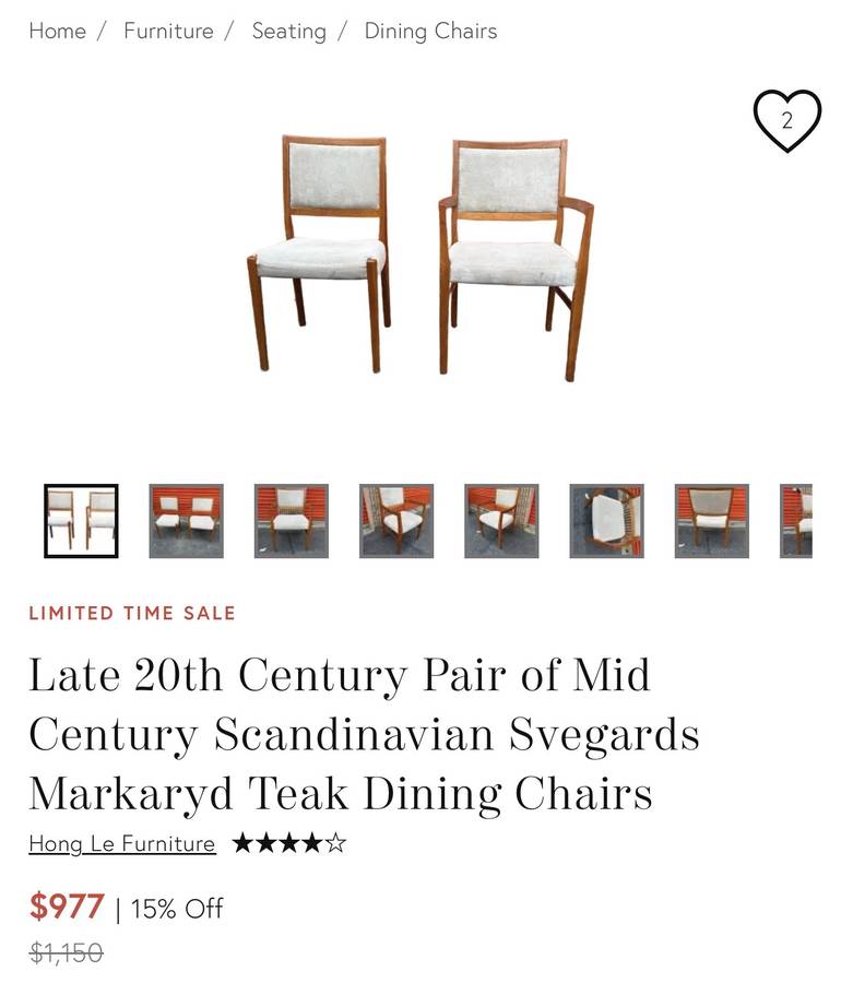 Set of 6 Scandinavian teak dining chairs by Svegards Markaryd — photograph 9 of 9