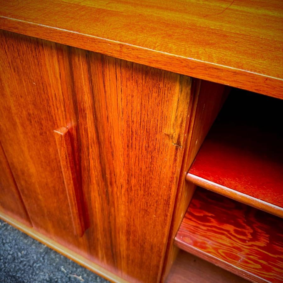 Mid century modern teak mid sized credenza sideboard — photograph 10 of 10