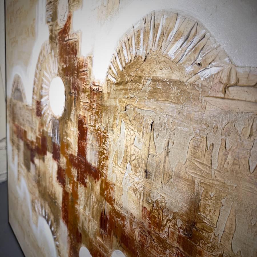 Massive original 70s mcm abstract painting — photograph 5 of 5