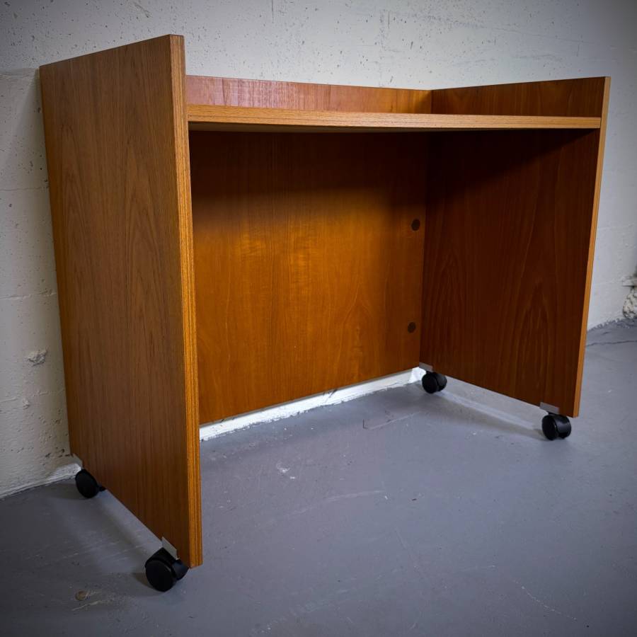 Post modern danish teak minimalist desk — photograph 3 of 5