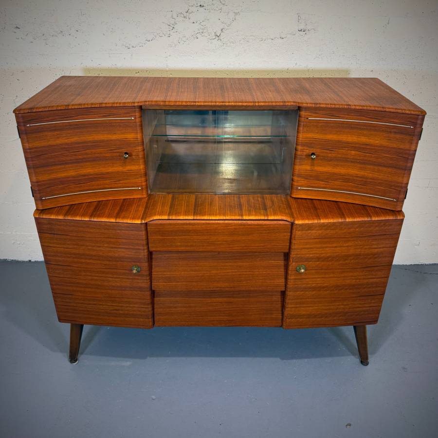 Beautiful refinished mid century modern buffet hutch by Beautility — photograph 4 of 8