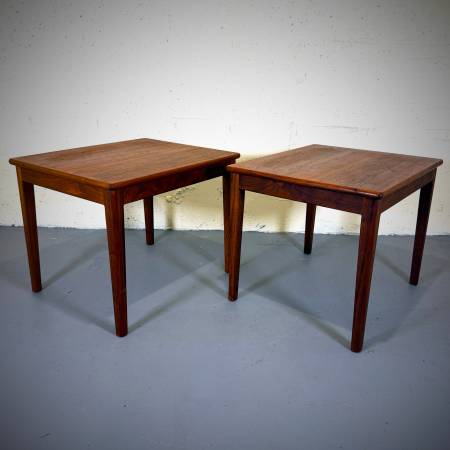 Pair of mid century modern teak side tables