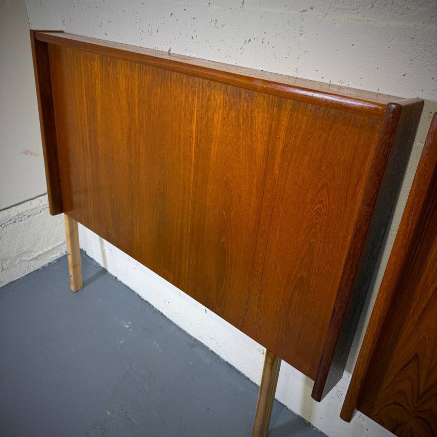 Pair of mid century modern teak twin headboards — photograph 4 of 4