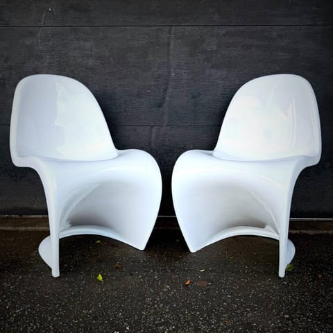Set of 2 vintage Verner Panton dining chairs