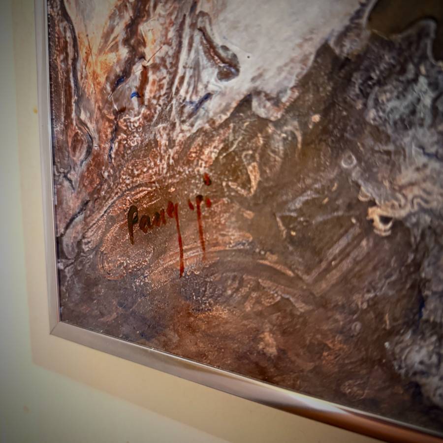 Beautiful vintage abstract original painting by Fang Yi — photograph 4 of 4