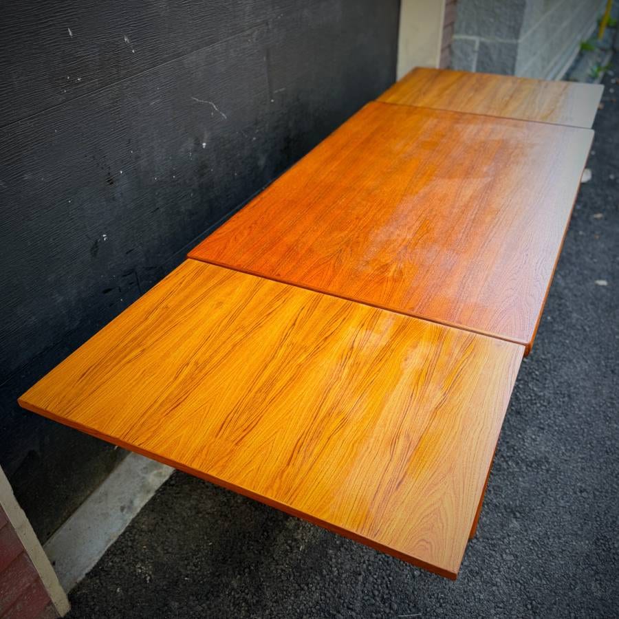 Danish modern vintage mcm teak dining table — photograph 6 of 8