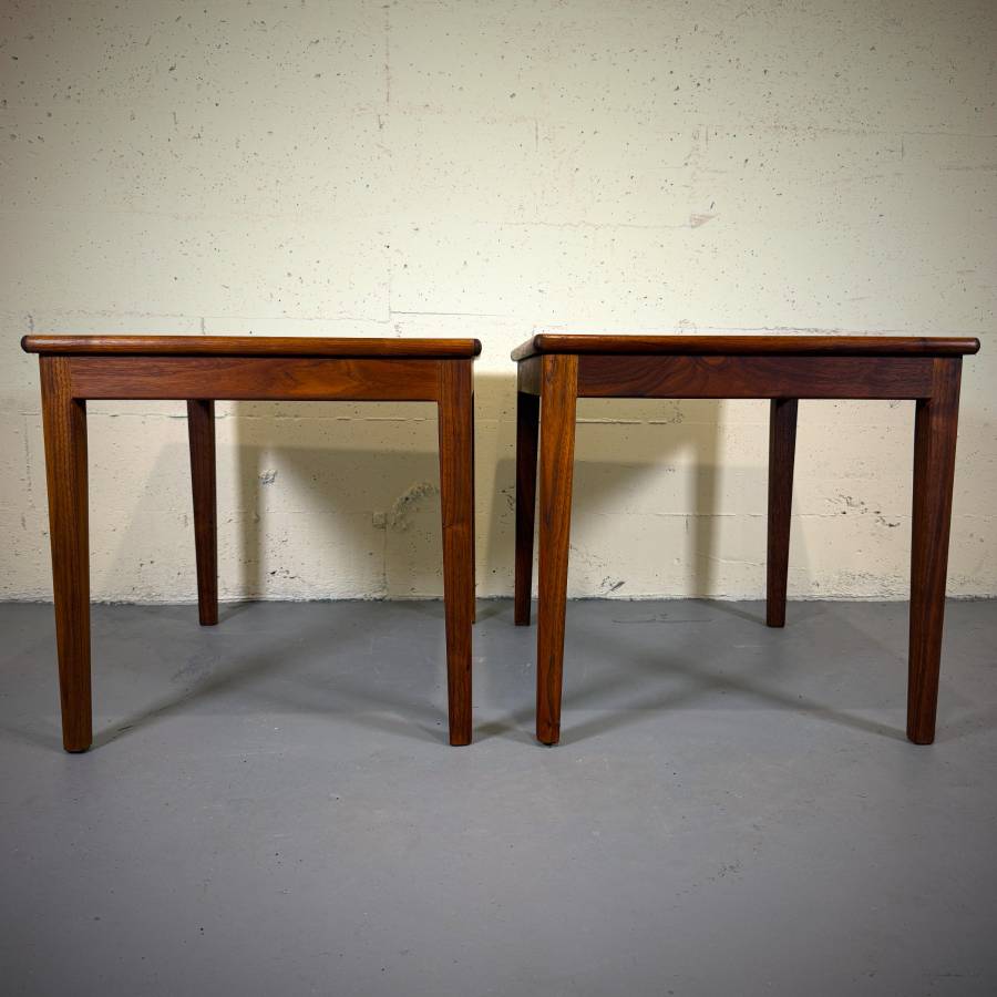 Pair of mid century modern teak side tables — photograph 3 of 6