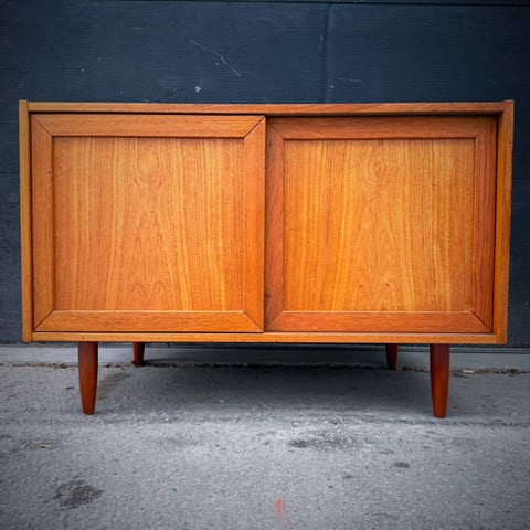 Mid century danish modern teak extra deep credenza
