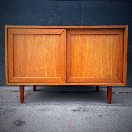 Mid century danish modern teak extra deep credenza