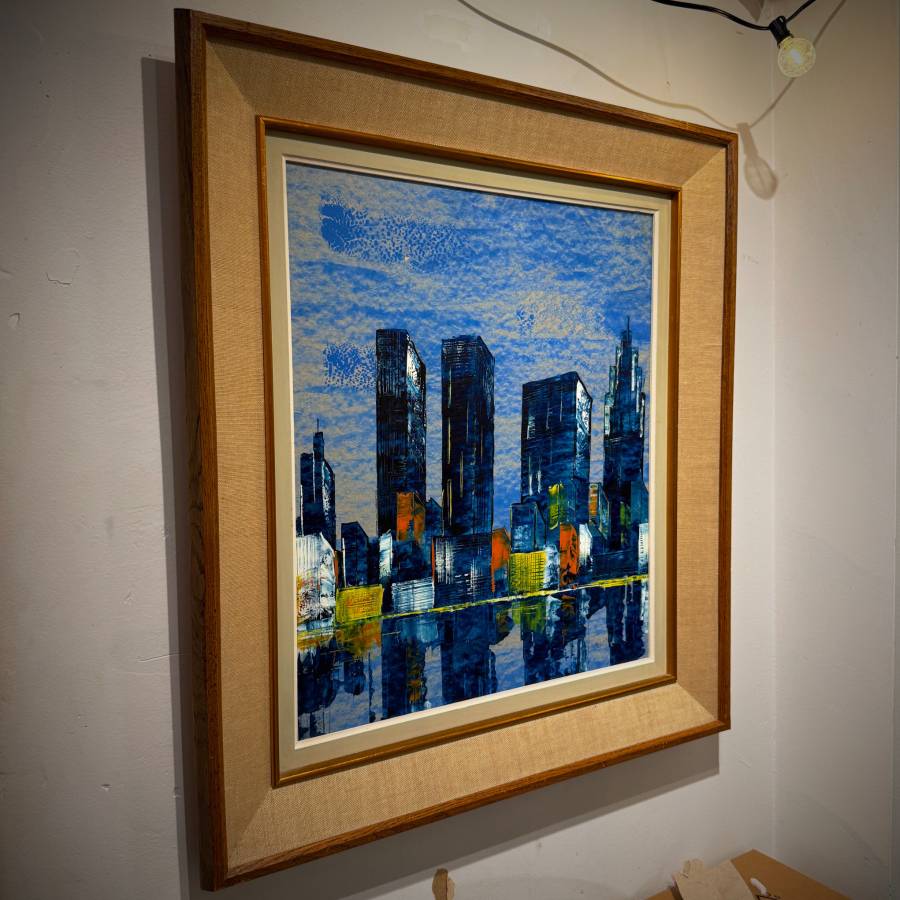 Beautiful original mid century modern abstract painting — photograph 2 of 4