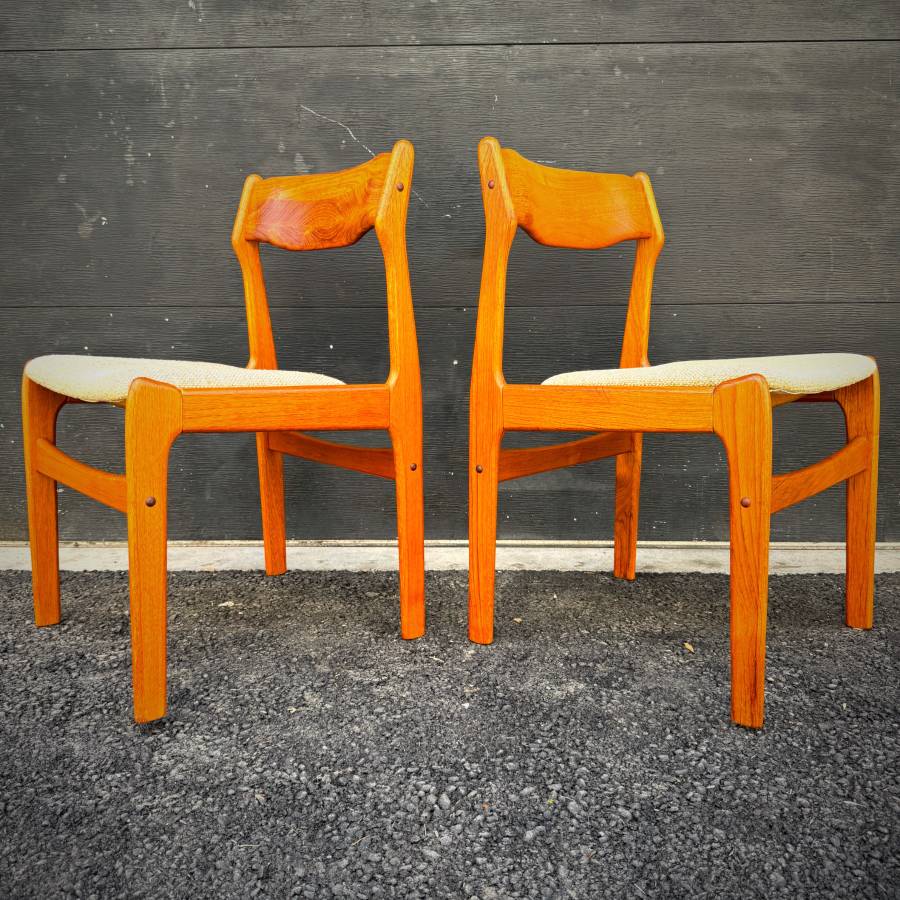 Set of 6 mid century modern teak dining chairs — photograph 6 of 8