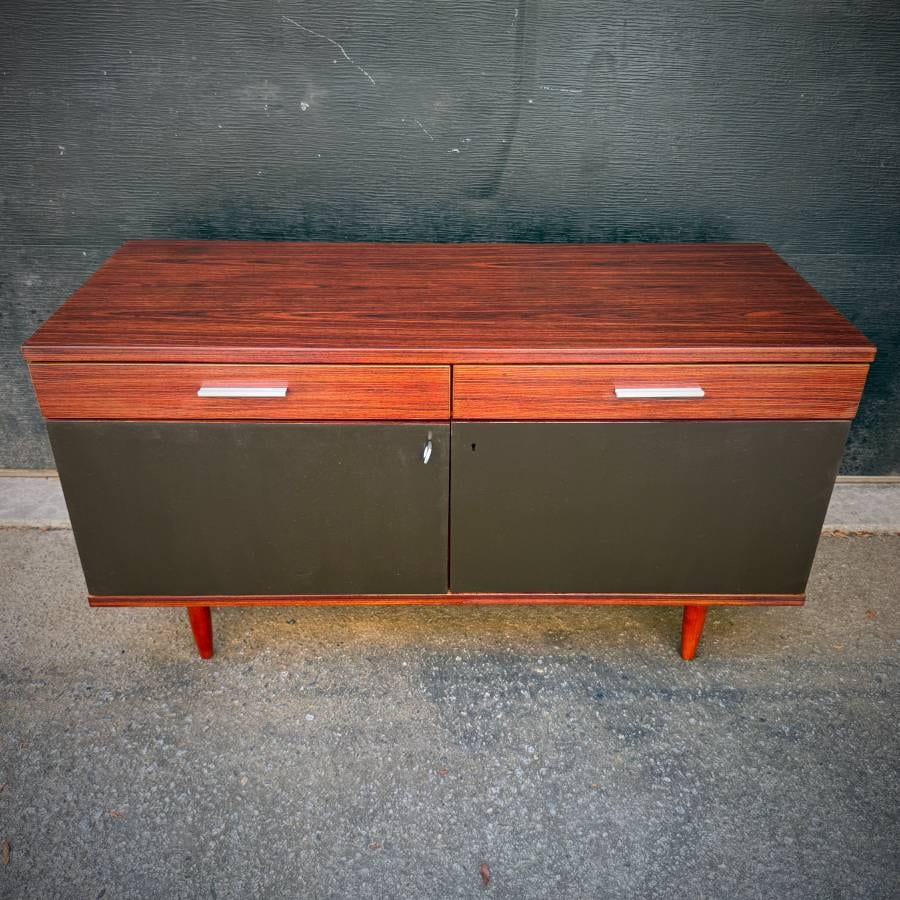 Mid century modern swedish rosewood media stand credenza — photograph 4 of 7