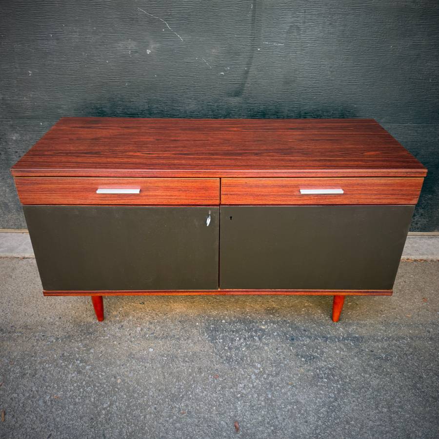Mid century modern swedish rosewood media stand credenza — photograph 4 of 7