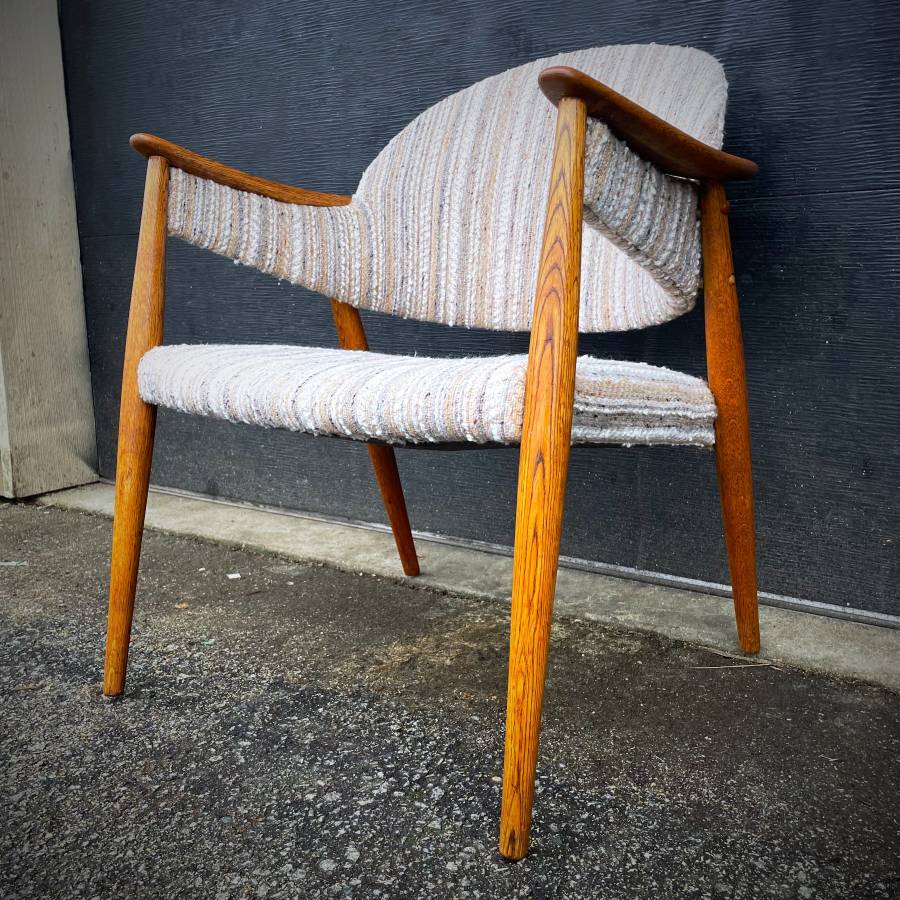 Danish mid century modern teak easy chair — photograph 3 of 7