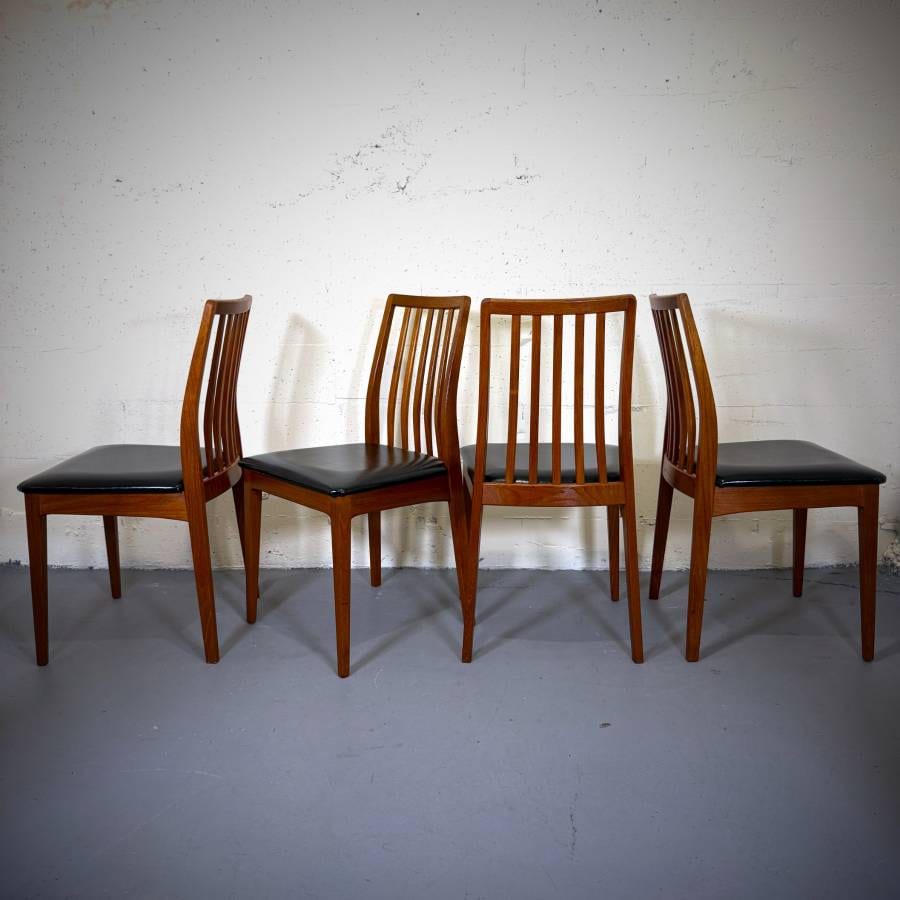 Set of 6 mid century modern teak dining chairs — photograph 7 of 10
