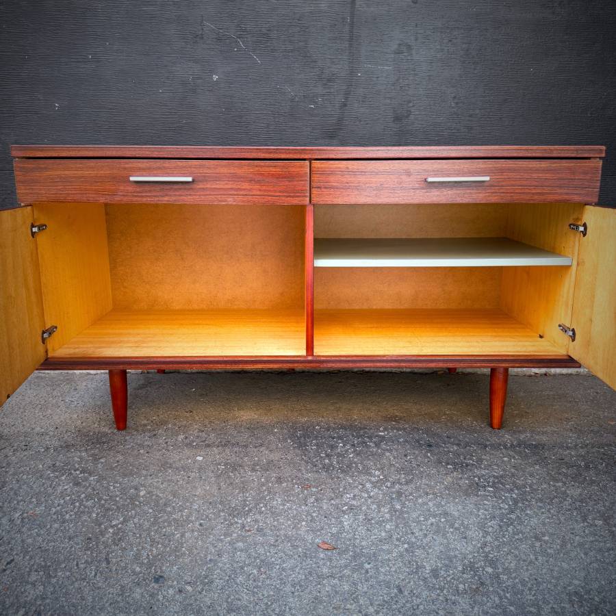 Mid century modern swedish rosewood media stand credenza — photograph 7 of 7