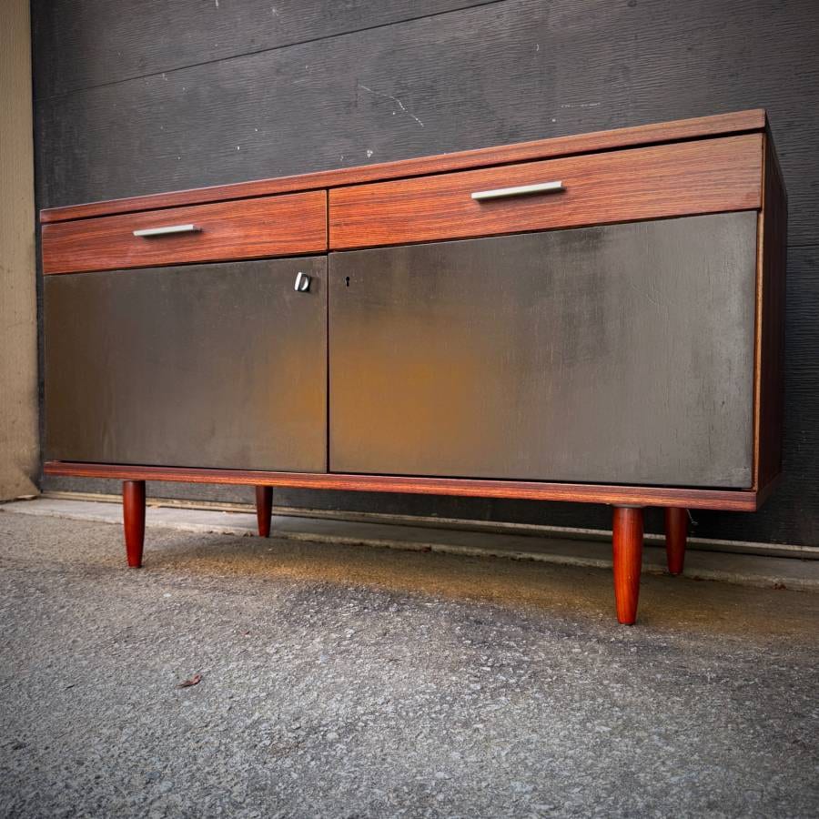 Mid century modern swedish rosewood media stand credenza — photograph 2 of 7
