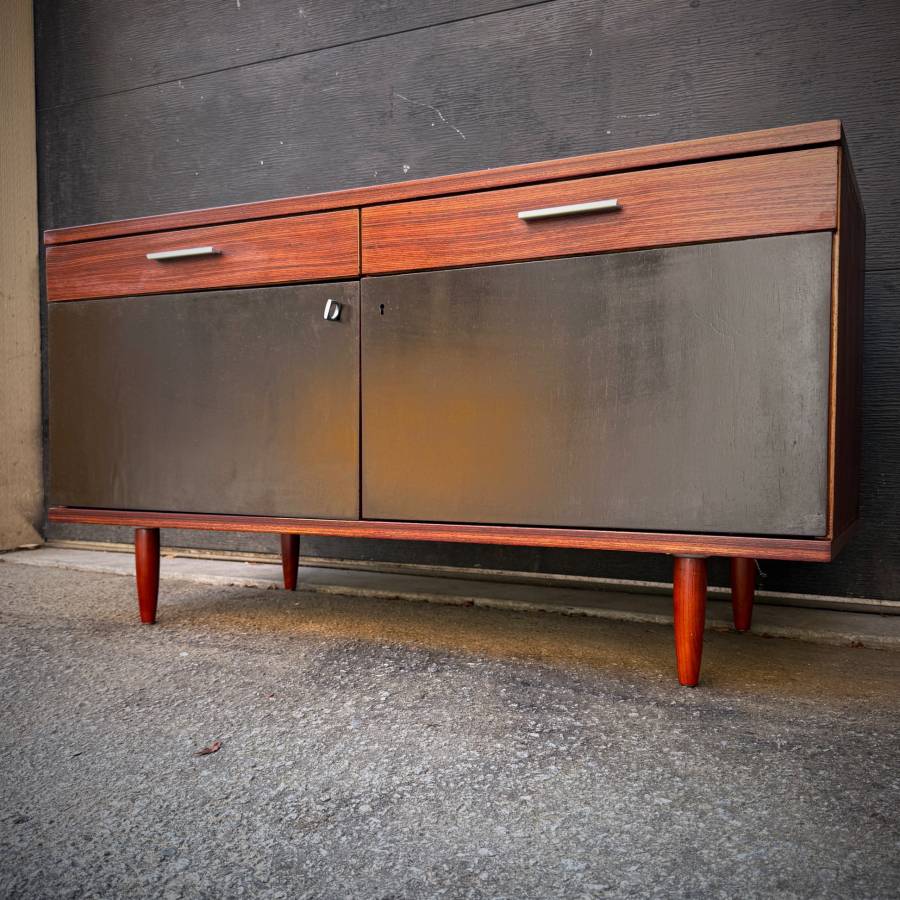 Mid century modern swedish rosewood media stand credenza — photograph 2 of 7