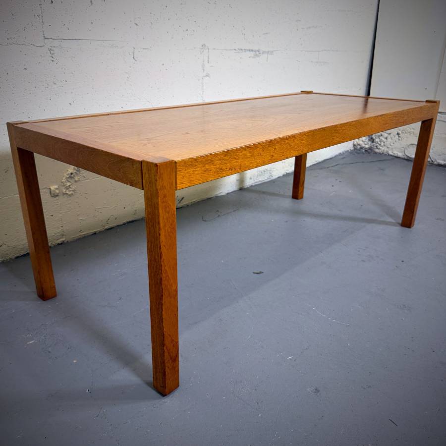 Danish modern teak compact coffee table — photograph 4 of 5