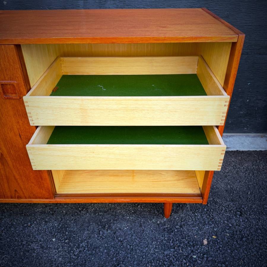 Mid century danish modern teak credenza — photograph 6 of 7