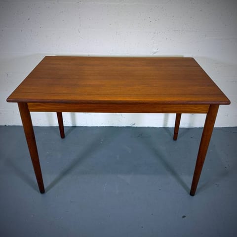 Compact danish modern teak dining table