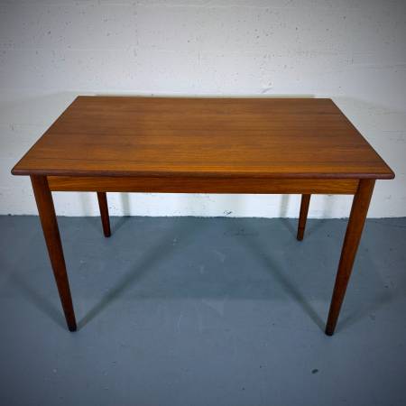 Compact danish modern teak dining table