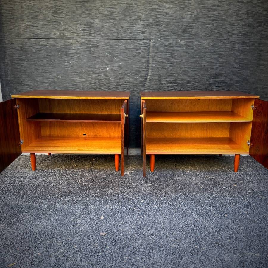 Pair of danish mid century modern rosewood compact credenzas — photograph 7 of 7
