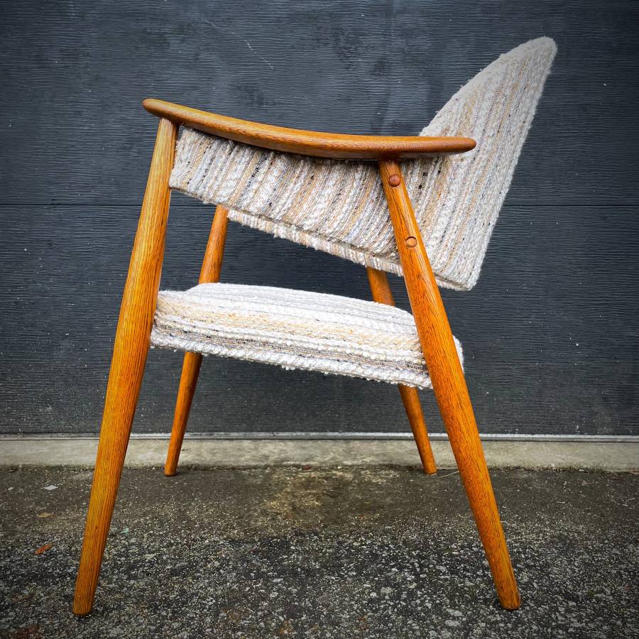 Danish mid century modern teak easy chair — photograph 4 of 7