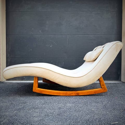 Adrian Pearsall wave chaise on rocking base
