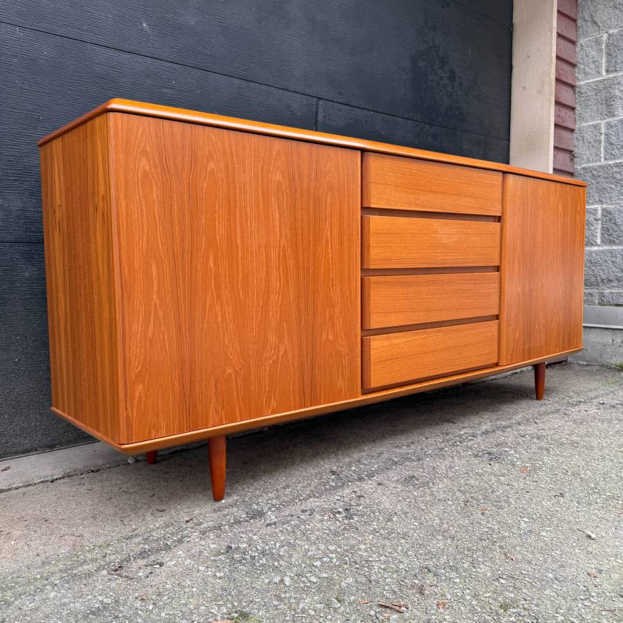 Gorgeous mid century modern teak credenza — photograph 3 of 6