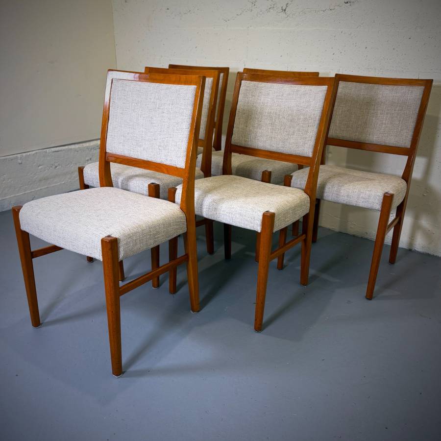 Set of 6 Scandinavian teak dining chairs by Svegards Markaryd — photograph 4 of 9