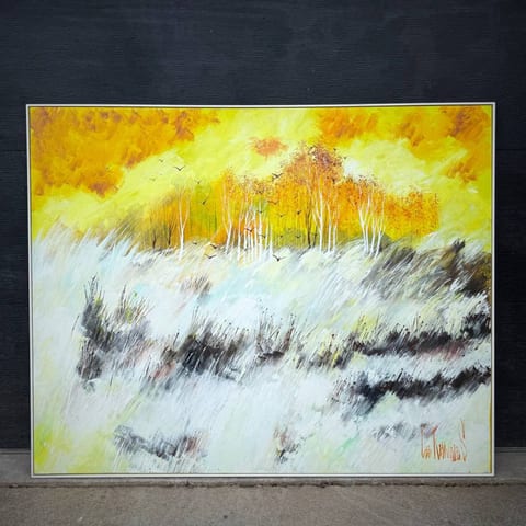 Rare Super large mid century modern original painting