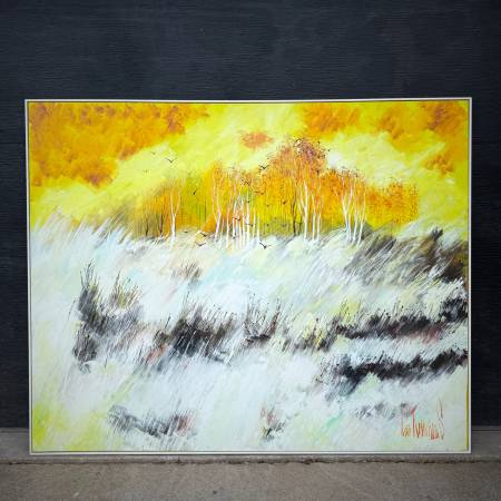 Rare Super large mid century modern original painting