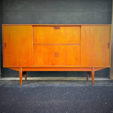 Extra large mid century danish modern teak sideboard