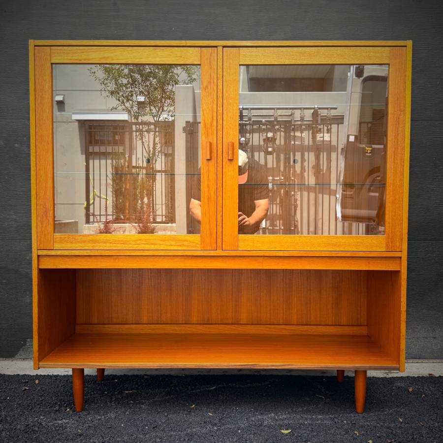 Domino mobler danish modern teak and glass shelving unit — photograph 2 of 6