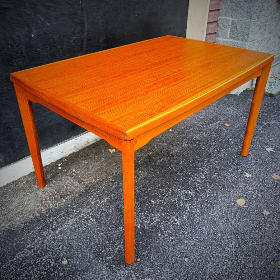 Stunning danish modern teak surfboard dining table — photograph 3 of 7