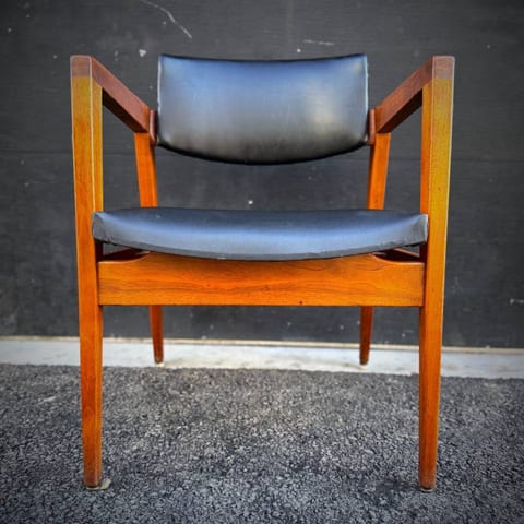 Mid century modern walnut occasional chair