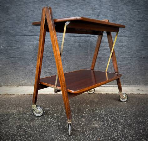 Mid century modern Scandinavian bar cart