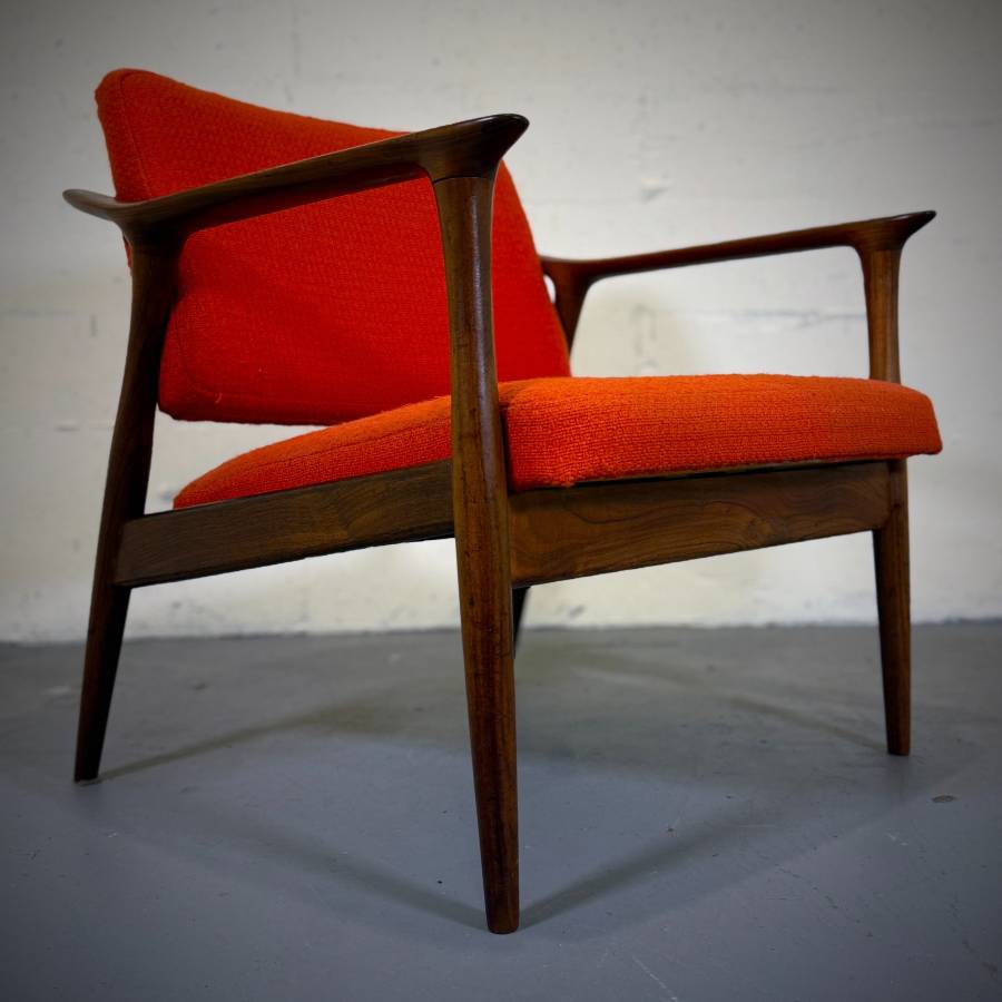 'Tono' teak lounge chair and ottoman by Torbjorn Afdal — photograph 6 of 9