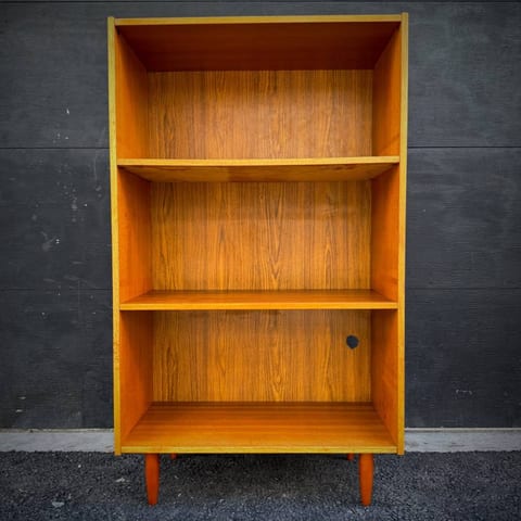 Danish modern teak LP shelving unit
