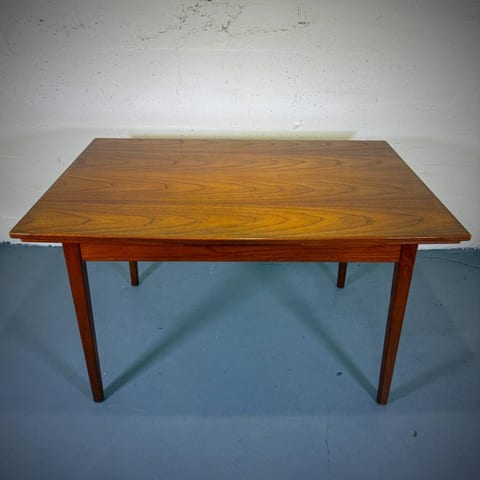 Mid century modern teak surfboard dining table