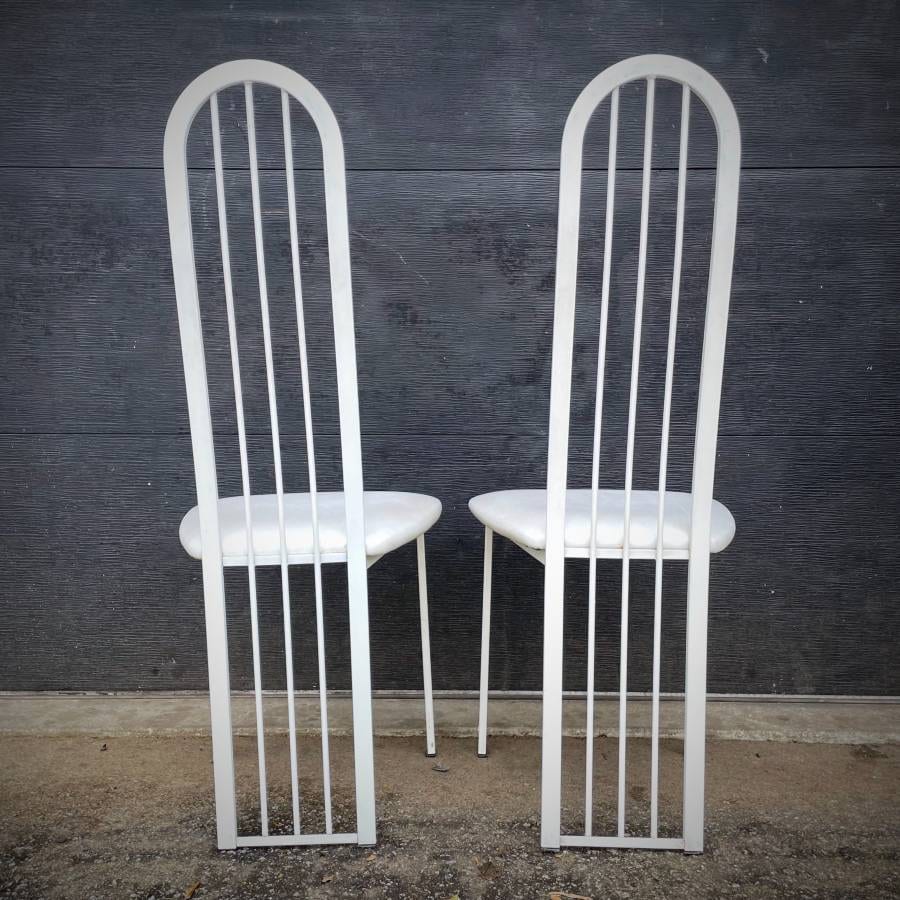 Set of 4 Vintage Post Modern dining chairs — photograph 6 of 7