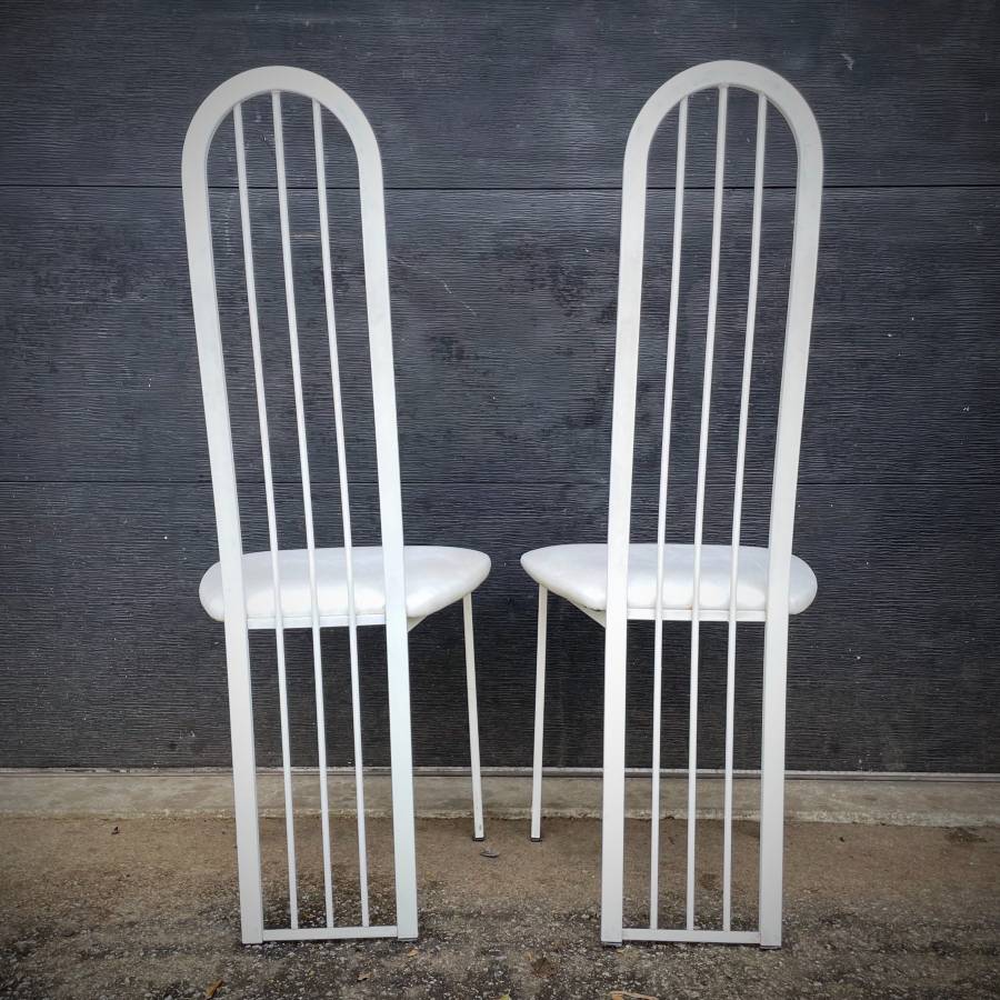 Set of 4 Vintage Post Modern dining chairs — photograph 6 of 7