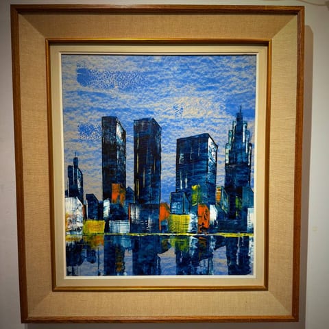 Beautiful original mid century modern abstract painting