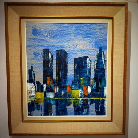 Beautiful original mid century modern abstract painting