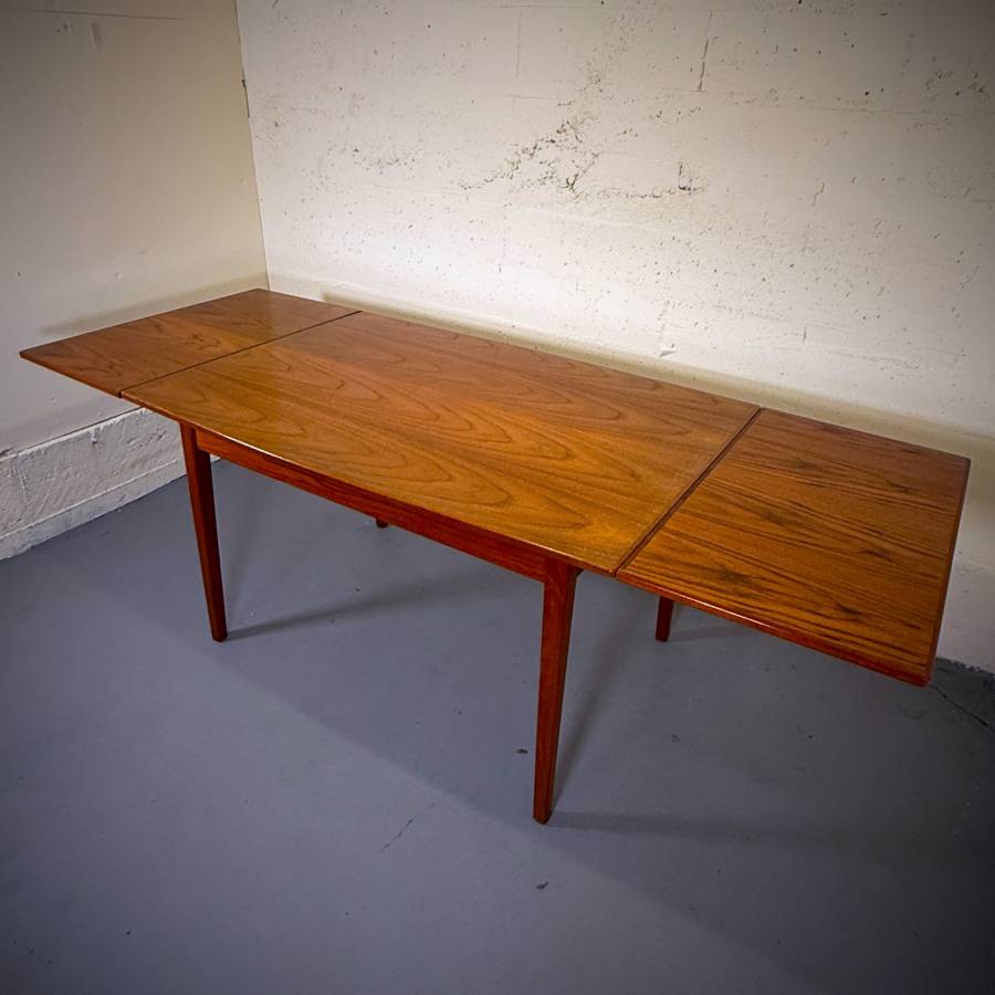 Mid century modern teak surfboard dining table — photograph 6 of 8